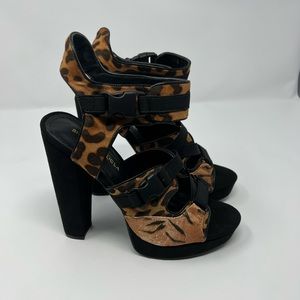 Leopard/tiger print heels
